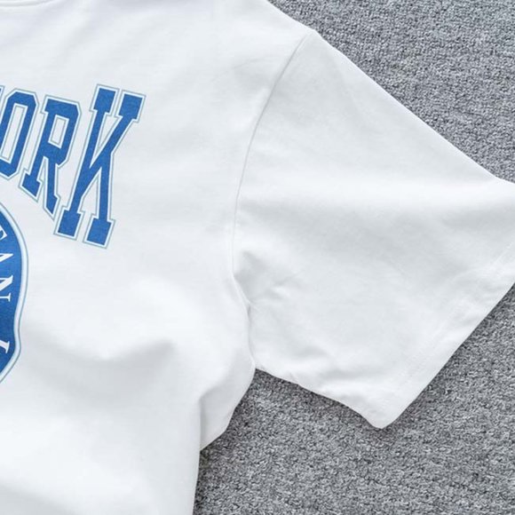 Vintage New York University Bieber With The Same Short Sleeve White - Picture 8 of 11